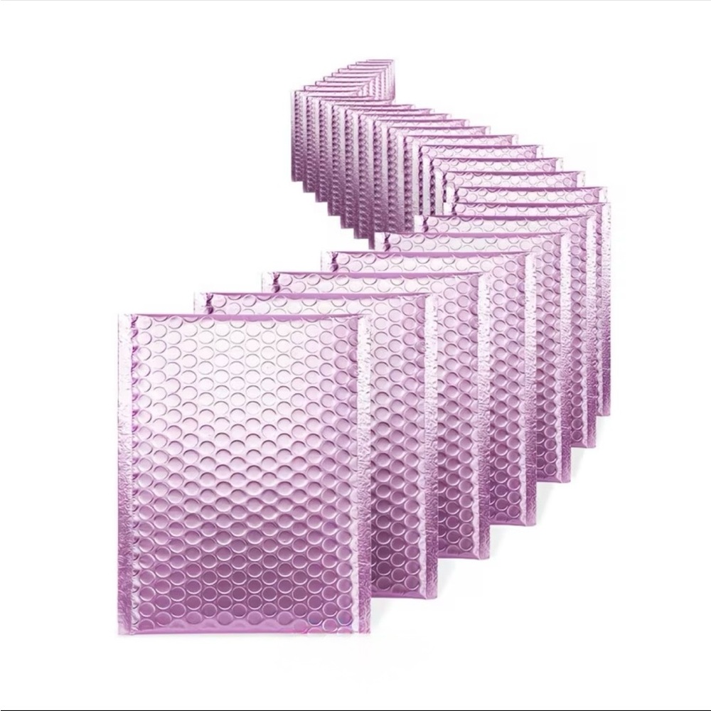 20- 6x9 purple matte metallic bubble mailers